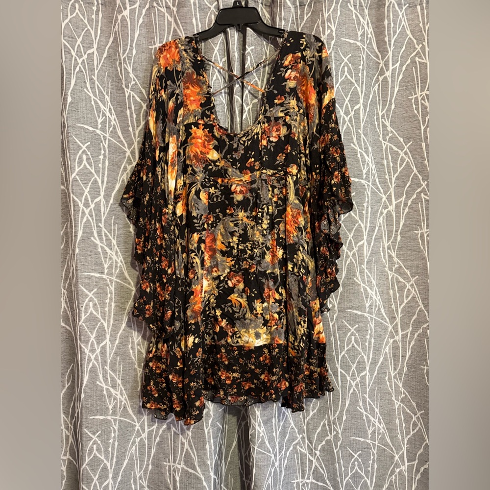 Free People Floral Tunic Dress size Large - Picture 5 of 5
